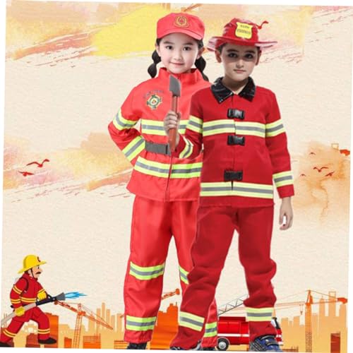 UPKOCH 1 Set Feuerwehrmann Kostü Feuerwehrmann Outfit Für Karneval Halloween Und Bühnenaufführungen Größe XL von UPKOCH