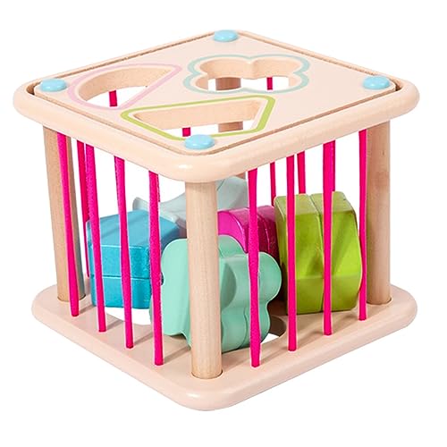 UPKOCH 1 Set Formerkennungsbausteine ​​Kinderspielzeug Ursache Wirkungs Kleinkindbausteine ​​Labyrinthspiel Brettbausteine ​​ Lustiges Sinnesspielzeug Fädelspielzeug Holz von UPKOCH