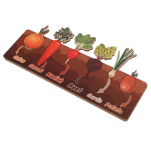 UPKOCH 1 Set Früherziehung Zusammenbauspielzeug Babyspielzeug Kleinkindspielzeug Puzzles Für Kleinkinder Kleinkinderlernen DIY Busy Board Kleinkindpuzzles Babypuzzles Gemüsepuzzle von UPKOCH