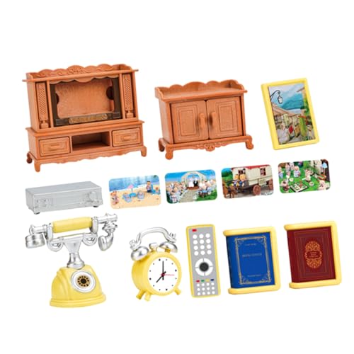 UPKOCH 1 Set Häuser Kunststoff Puppenhaus Zubehör Puppe Miniatur Modelle Orange von UPKOCH