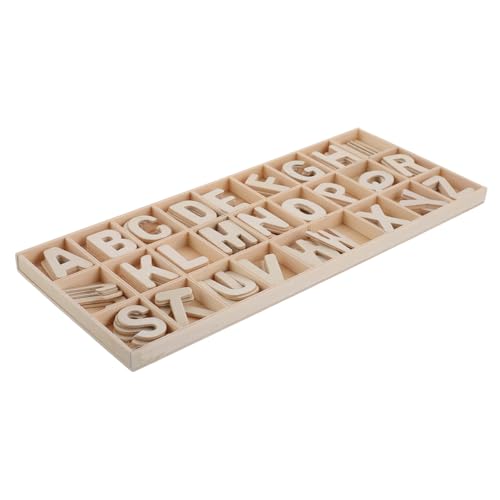 UPKOCH 1 Set Holzbuchstaben Zum Malen Buchstabenausschnitt Sortieren Sensorische Holzbuchstabenausschnitte Holzalphabetbuchstaben Leere Holzalphabet Holzausschnitte Holzchips von UPKOCH