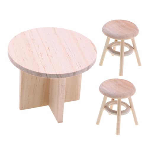 UPKOCH 1 Set Holzmöbel Set Für Puppenhäuser Runder Miniaturtisch Und Stühle Realistische Mini Modelle Aus Holz Für Stühle Und Hocker Für Küche Und Esszimmer UPKOCH 1 Set Holzmöbel Set Für Puppenhäuser Runder Miniaturtisch Und Stühle Realistische Mini Modelle Aus Holz Für Stühle Und Hocker Für Küche Und Esszimmer von UPKOCH