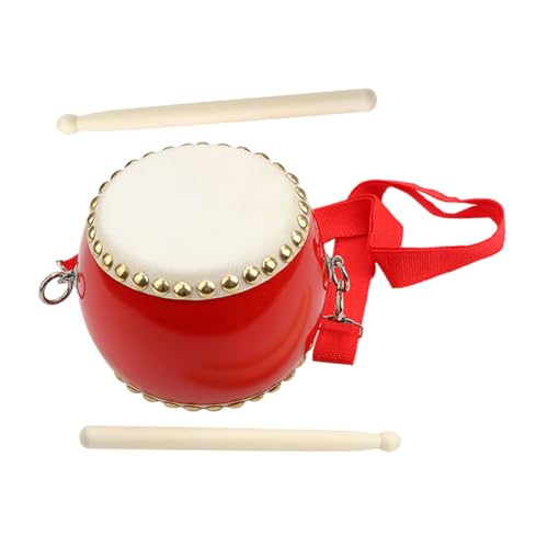 UPKOCH Pädagogische Kindertrommel – Rotes Handtrommel-spielzeugset Kindermusikinstrument Bühnentrommel Für Kleinkinder Und Kinder von UPKOCH