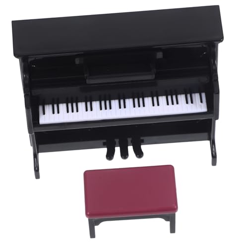 UPKOCH 1 Set Klaviermodell Mini Hauszubehör Miniatur Puppenhausmöbel Requisiten Klavier Und Hocker Instrument Kleines Klaviertastatur Klavierhocker Dekoration Ma von UPKOCH