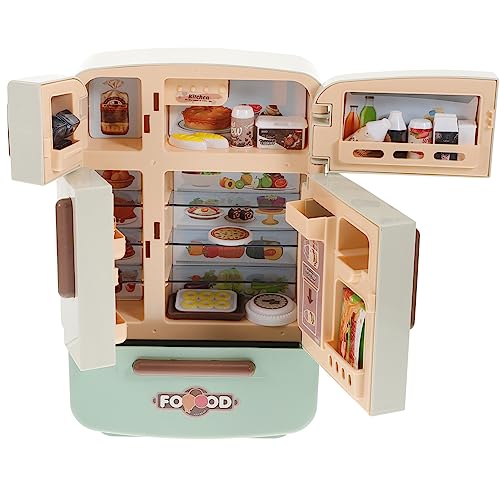 UPKOCH 1 Set Küchensimulation Kühlschrank Kühlschrank Tiny Homes Puppensachen Tiny House Zubehör Miniaturhaus Möbel Mini Miniatur Dekoration Mini Möbel Mini Lebensmittel Kunststoff von UPKOCH