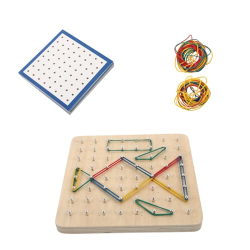UPKOCH Pädagogisches Mathematikspielzeug Für Die Grundschule Geoboard Für Kinder Nagelbrett Aus Holz Zum Formenlernen Sicher Und Nicht von UPKOCH