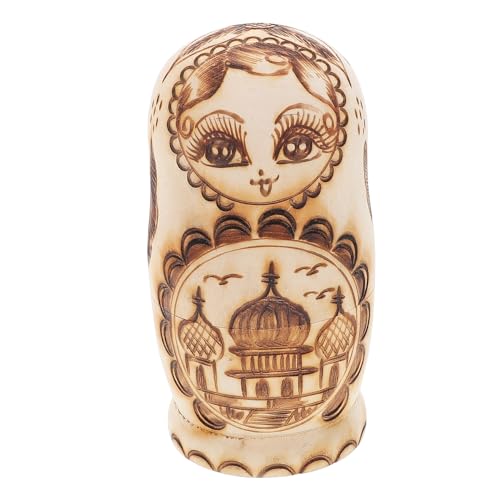 UPKOCH Russisches Matrjoschka-Puppen-Set Aus Holz Unlackiert Bemalbar Spielzeug Handgefertigtes Bastelset Für Jungen Und Mädchen UPKOCH Russisches Matrjoschka-Puppen-Set Aus Holz Unlackiert Bemalbar Spielzeug Handgefertigtes Bastelset Für Jungen Und Mädchen von UPKOCH