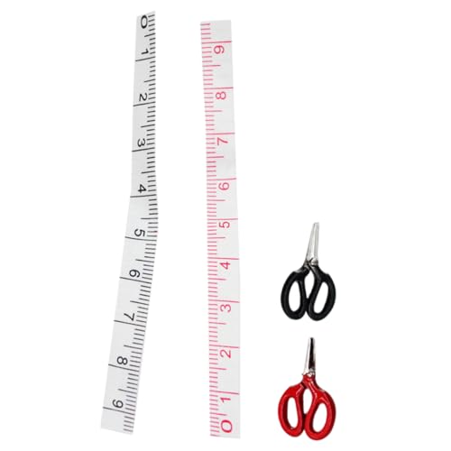 UPKOCH 1 Set Messlineal Schere Modell Nähmaschine Mini Puppenhaus Nähzubehör Stickset Bastelsets Kleidung Saumband Nählineal Puppen Puppenzubehör Legierung von UPKOCH