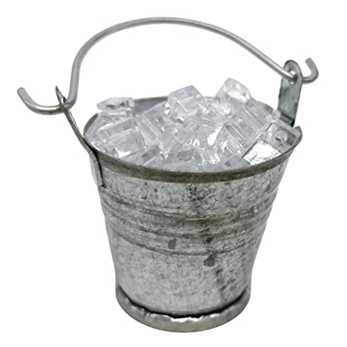 UPKOCH 1 Set Mini Eimer Mit Eiswürfeln Eiskübel Kinderspielzeug Mini Hausschmuck Mini Eishalter Mini Hausmodelle Mini Eiseimer Mini Hausbar Zubehör Miniatur Eismodell Aus Harz von UPKOCH