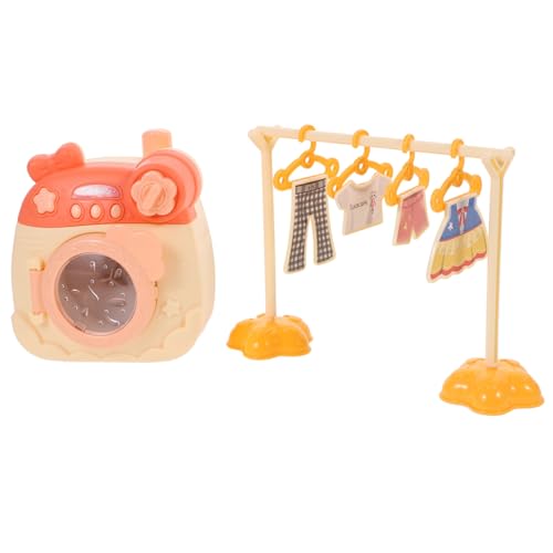 UPKOCH 1 Set Mini Waschmaschine Kinderspielzeug Haushaltswaschmaschine Lernspielzeug Für Kindergeräte Mini Haushaltsgerät Dekoratives Waschmaschinenspielzeug Rosa von UPKOCH
