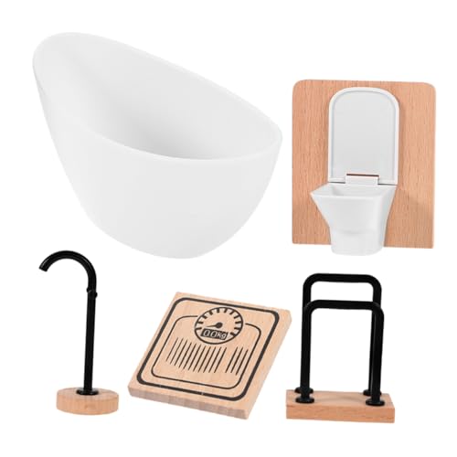UPKOCH 5er-Set Miniatur-badezimmermöbel Für Puppenhaus – Maßstab 112 – Inkl Badewanne Dusche Waschbecken Kommode Schrank – Bastelspielzeug-zubehörset UPKOCH 5er-Set Miniatur-badezimmermöbel Für Puppenhaus – Maßstab 112 – Inkl Badewanne Dusche Waschbecken Kommode Schrank – Bastelspielzeug-zubehörset von UPKOCH