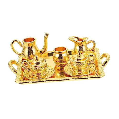 UPKOCH 1 Set Modell Wein Und Teeservice Dekoration Teekannen Mini Wasserkocher Heimhandwerk Foto Requisiten Teegeschirr Modell Kinderspielzeug Mini Teekessel Schreibtisch von UPKOCH