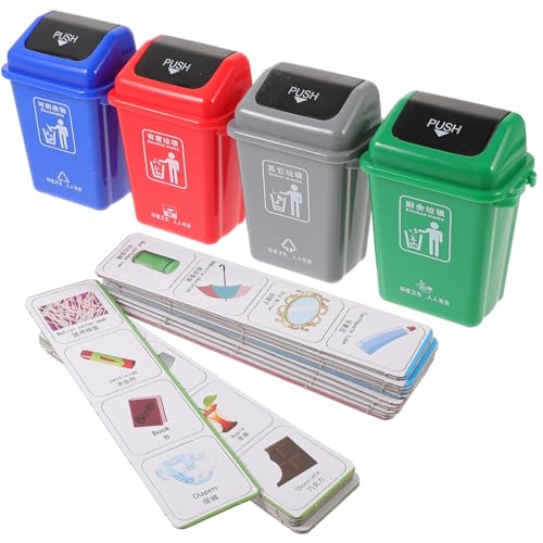 UPKOCH 1 Set Müllsortierspielzeug Kinderspielzeug Müllklassifizierung Lernspielzeug Kleinkindspielzeug Farb Und Formsortierspielzeug Müllsortierspiel Spielzeugsortierspielzeug von UPKOCH