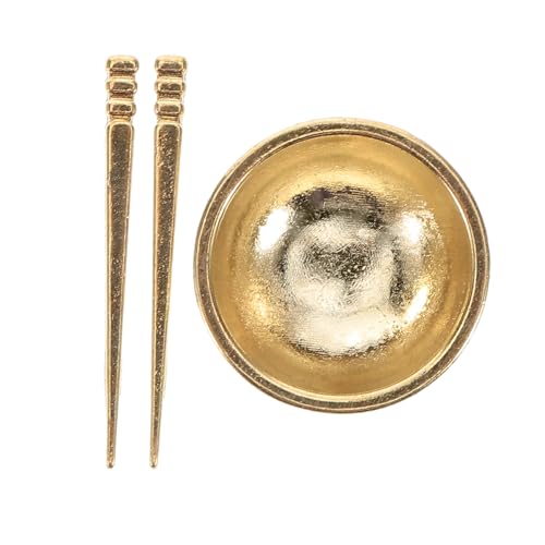 UPKOCH 1 Set Puppe Puppen Schalen Puppen Miniatur Schalen Legierung Goldene von UPKOCH