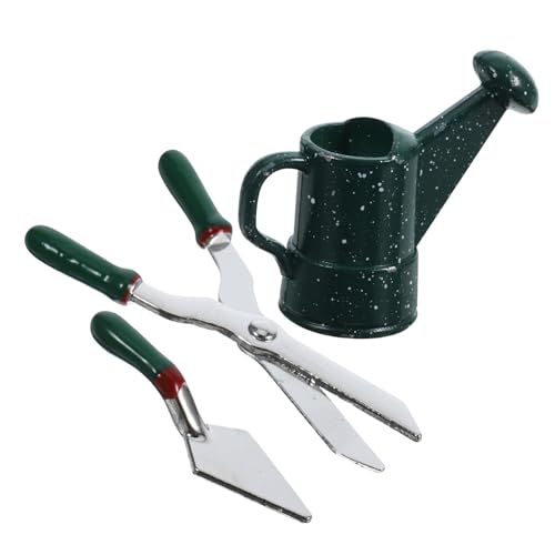 UPKOCH 1 Set Puppenhaus Gießkanne Kleines Tiny Homes Puppenhauszubehör Tiny Houses Kleines Miniatur Gartenzubehör Puppen Gartengeräte Winzige Gießkanne Grüne Legierung von UPKOCH