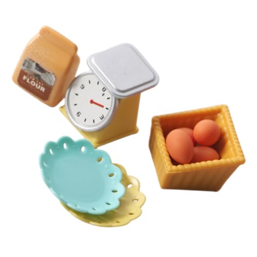UPKOCH 1 Set Puppenhaus Küchenwaage Wohnaccessoires Dekorationsspielzeug Hausornamente Für Miniatur Landschaftsrequisite Simuliertes Küchengeschirr Set Miniatur Set Mini von UPKOCH