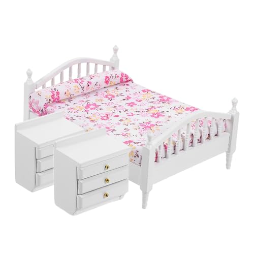 UPKOCH 1 Set Puppenhaus-miniaturbett: Puppenbettmodell Mit Nachttisch, Winzige Puppenhausmöbel Aus Holz, Spielwiegezubehör Für Kuscheltiere UPKOCH 1 Set Puppenhaus-miniaturbett: Puppenbettmodell Mit Nachttisch, Winzige Puppenhausmöbel Aus Holz, Spielwiegezubehör Für Kuscheltiere von UPKOCH