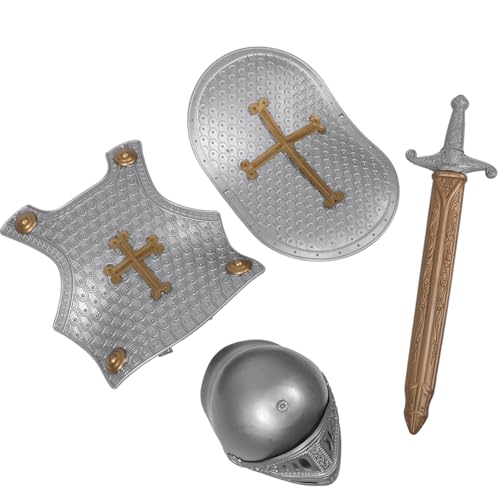 UPKOCH 1 Set Römisches Rüstungsset Zubehör Schilde Verkleidung Kapuze Lichtschwert Koboldkostüm Pirat Kinderspielzeug Mittelalter Schild Und Helm Kleinkinder Kleiner Schild Helme von UPKOCH