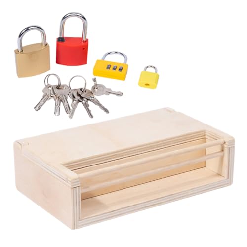 UPKOCH Lernspielzeug Für Babys Lernspielzeug-Set Für Kinder Lernspielzeugbox Mit Schlössern Und Schlüsseln von UPKOCH
