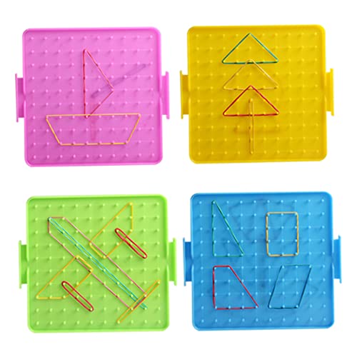 UPKOCH 1 Set Schüler Nagelbrett Lehr Nagelbrett Vorschul Spielbrett Mathematik Nagelbrett Heimlernen Geoboard Grafisches Lernbrett Lernspielzeug Kreative Nagelplatte von UPKOCH