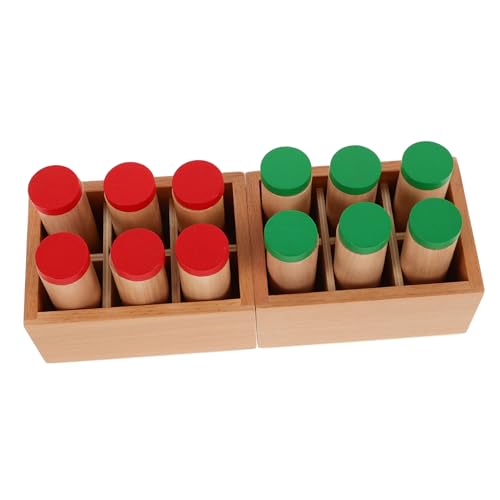 UPKOCH 1 Set Sensorisches Montessori Materialien Shaker Rhythmusstäbe Für Regenmacher Klangboxen Sensorisches Montessori Zylinderblöcke Sensorisches Rohr Aus Holz von UPKOCH