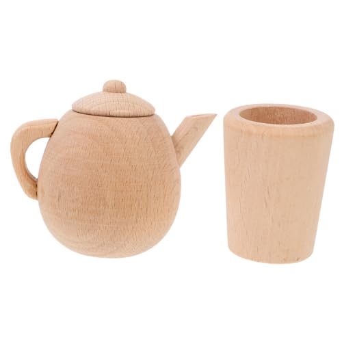 UPKOCH 1 Set Set Buche Kinderspielzeug Wohnaccessoires Teetassen Teebecher Teekannen Minispielzeug Kinderspielzeug Miniatur Teetasse Mini Teegeschirr Mikrospielzeug Miniatur von UPKOCH
