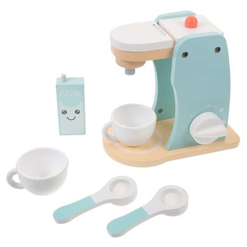 UPKOCH 1 Set Simulation Ofen Brotmaschine Puppenhaus Kaffeemaschine Kaffeemaschine Lustiges Kinderspielzeug Simulation Mini Kaffeemaschine Küchenspielzeug Kaffeemaschine Aus Holz von UPKOCH
