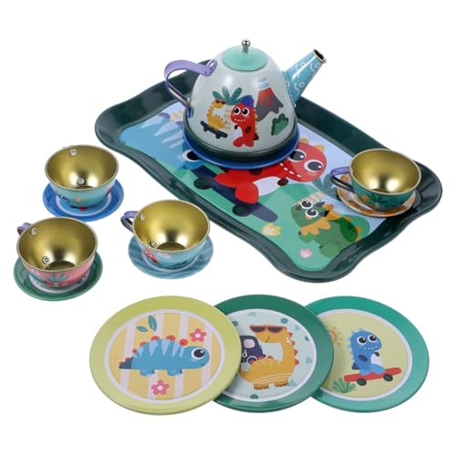 UPKOCH 1 Set Spielhaus Teeservice Teetassen Babys Und Mädchen Mini Teetasse Kleines Teegeschirr Spielset Mini Teekessel Weißblech von UPKOCH