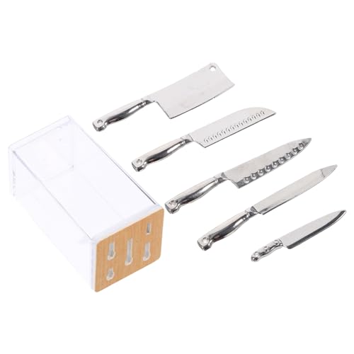 UPKOCH 1 Set Transparentes Messerset Kunst Und Bastelsets Küchenutensilien Mini Küchenrequisite Miniatur Küchengeschirr Miniatur Hauszubehör Mini Küchenutensil Orange Kunststoff von UPKOCH
