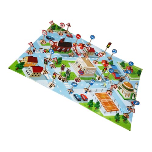 UPKOCH Holzspielzeug Für Verkehrszeichen | Montessori-lernspielzeug Für Kinder | Stil von UPKOCH