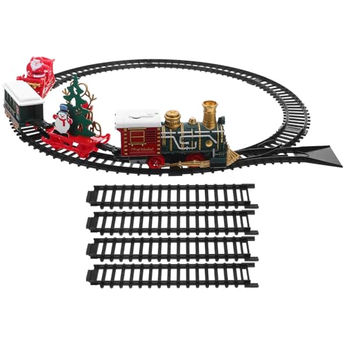 UPKOCH 1 Set Weihnachtszug-Spielzeug mit Gleisen – Weihnachtsdekoration unter dem Baum, batteriebetriebenes elektrisches Zug-Spielzeug mit Musik und Licht für Kinder UPKOCH 1 Set Weihnachtszug-Spielzeug mit Gleisen – Weihnachtsdekoration unter dem Baum, batteriebetriebenes elektrisches Zug-Spielzeug mit Musik und Licht für Kinder von UPKOCH