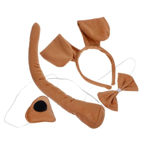 UPKOCH 1 Set Welpenkostüm Set Für Tier Stirnband Hund Kostüm Kit Party Haarband Fliege Gefälschte Nase Prop Kostüm Requisiten von UPKOCH