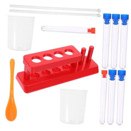 UPKOCH Reagenzglas Für Kinder 1 Set Wissenschaftliche Lernwerkzeuge Mit Aufbewahrungsregal Durchsichtige Reagenzgläser Aus Kunststoff Für Kinder von UPKOCH