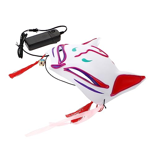UPKOCH 1 Stück Glühende Halloween Maske für Karneval Cosplay Kostümparty Luminous Fox Maske ohne Batterie für Unvergessliche Nächte von UPKOCH
