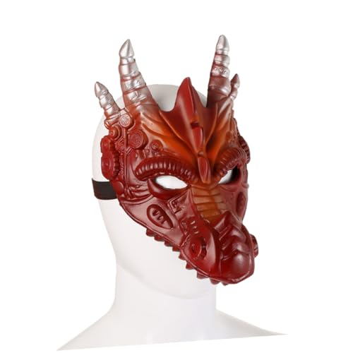 UPKOCH 1 Stück Halloween- Drachenmaskenkostüm Gesicht Halloweenkostüm Kostüme Maskerade Frauen Vogelscheuche Halloween-auge Fuchsmaske Kunst Clown- Pferdemaske Rot von UPKOCH