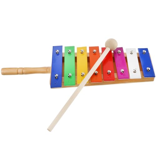 UPKOCH 1 Stück Holz Xylophon für Musikinstrument mit Bunten Aluminiumplatten und Stabilem Griff Lernspielzeug für Kleinkinder und Geburtstagsgeschenke UPKOCH 1 Stück Holz Xylophon für Musikinstrument mit Bunten Aluminiumplatten und Stabilem Griff Lernspielzeug für Kleinkinder und Geburtstagsgeschenke von UPKOCH