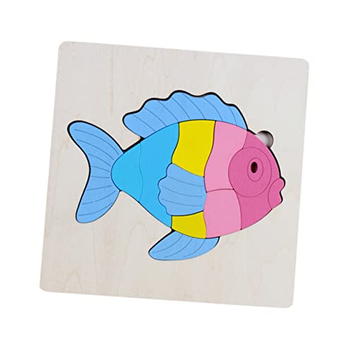 UPKOCH 1 Stück Holzrätsel Pädagogisches Puzzle gedächtnisspiele Kleinkindspielzeug laubsäge 3D-Speicher-Puzzle pädagogisches für Bambus Colorful von UPKOCH