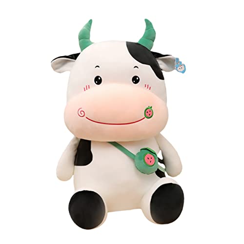 UPKOCH 1 Stück Jahr des Ochsen Plüschtier Kissen Plüschtiere Home Kuh Kissen Schmücken Kuhform Kissen Plüsch Kuh Puppe Obst Kuh Ornament Kindergeschenk Grün Satin Jacquard von UPKOCH