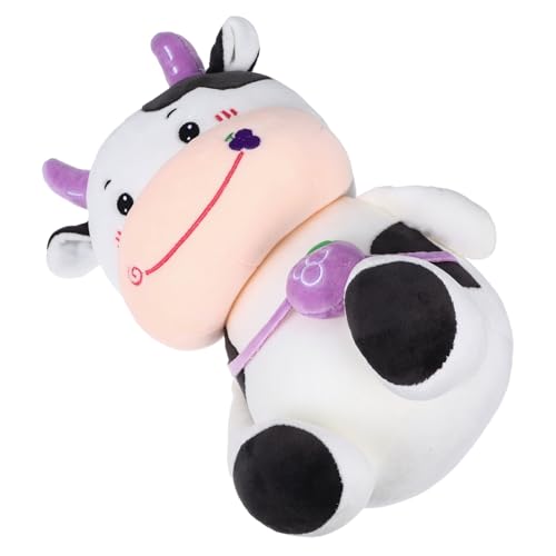 UPKOCH 1 Stück Jahr des Ochsen Plüschtier kühe für Cow Plush Kuh Kuscheltier Kuh Ox Jahr Stofftier Plüsch-Kuhpuppenspielzeug Kindergeschenk Satin-Jacquard Violett von UPKOCH