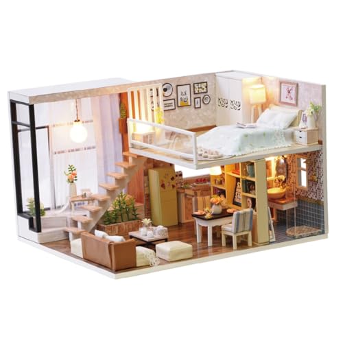 UPKOCH 1 Stück Miniatur DIY bastelset basteln für DIY Holzhaus Bastelset für bastelmaterial für Häuser Szene Miniatur DIY Wohnung Kabinenmodell von UPKOCH