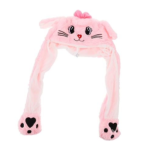 UPKOCH 1stück Plüsch Hasenohren Hut Mit Beweglichen Ohren Für Halloween Cosplay Und Partys Gemütliche Und Warme Mütze Für Spaß Und Komfort von UPKOCH