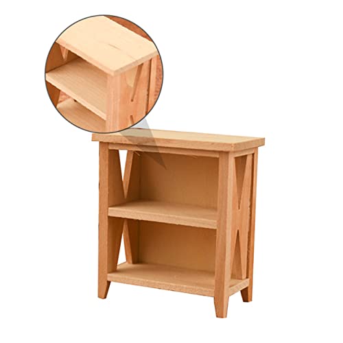 UPKOCH 1 Stück Puppenhaus Schließfach Modell Holzspielzeug Mini Warenregal Lagerregal Regalmodell Hölzern Beige von UPKOCH