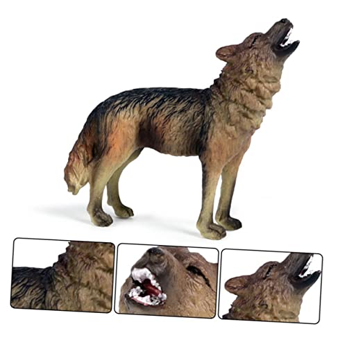 UPKOCH 1 Stück Realistisches Wolf Modell Lifelike Simulation Wildtier Figur für Heimdekoration und Lernspielzeug von UPKOCH