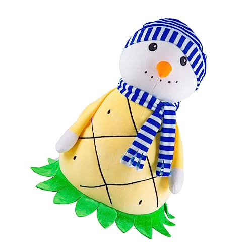 UPKOCH 1 Stück Schneemann Puppe Partyzubehör Weihnachtsschmuck Puppe Weihnachtspuppe Weihnachtshandwerk Puppe Heimdekoration Hochwertige Daunen Baumwolle Gelb von UPKOCH
