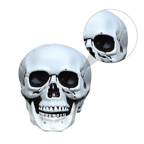 UPKOCH 1 Stück Simulation Realistische Totenkopffiguren Totenkopfdekor Totenköpfe Halloween Gruseliger Kleines Ornament Ornamente Dekorative Horror Skelett von UPKOCH