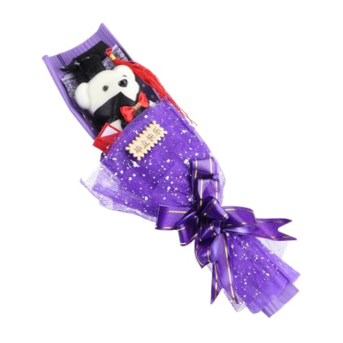 UPKOCH 1 Stück Strauß pummeluff Kuscheltier et Kuscheltier Present Sets felicios bär deko dekoring geschenkesets Plüschtiere mit Quasten Geld Hallo Bausatz Abschlussbouquet Plastik Violett von UPKOCH