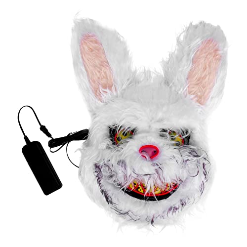 UPKOCH 1 Stück leuchtende Maske halloween dekoration halloween-dekoration Horror-Gesichtsmaske Halloween-Gesichtsdekoration leuchtende Gesichtsmaske gruselige Hasenmaske Plastik Colorful von UPKOCH