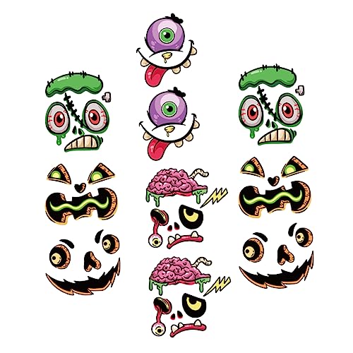 UPKOCH 10 Blätter Halloween Aufkleber Cartoon Aufkleber Buchaufkleber Cartoon Kürbis Aufkleber Lustige Kürbis Aufkleber Kürbis Halloween Aufkleber Kürbis Aufkleber Bastel von UPKOCH
