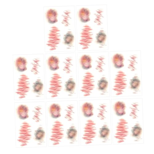 UPKOCH 10 Blatt Narbenstreich gefälschte Narben Aufkleber für Narbentattoos Halloween -Make -up -Schnitte Narbenaufkleber Streichartikel Kindergesicht Tätowierungen Halloween-Wunden PVC von UPKOCH