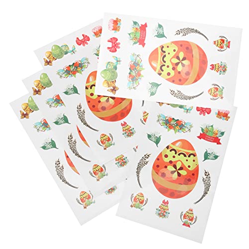 UPKOCH 10 Bögen Osteraufkleber Eieraufkleber Für DIY Bastelarbeiten Abziehbilder Partygeschenke DIY Aufkleberkorb DIY Abziehbilder Fensteraufkleber Bastelaufkleber Dekorative von UPKOCH